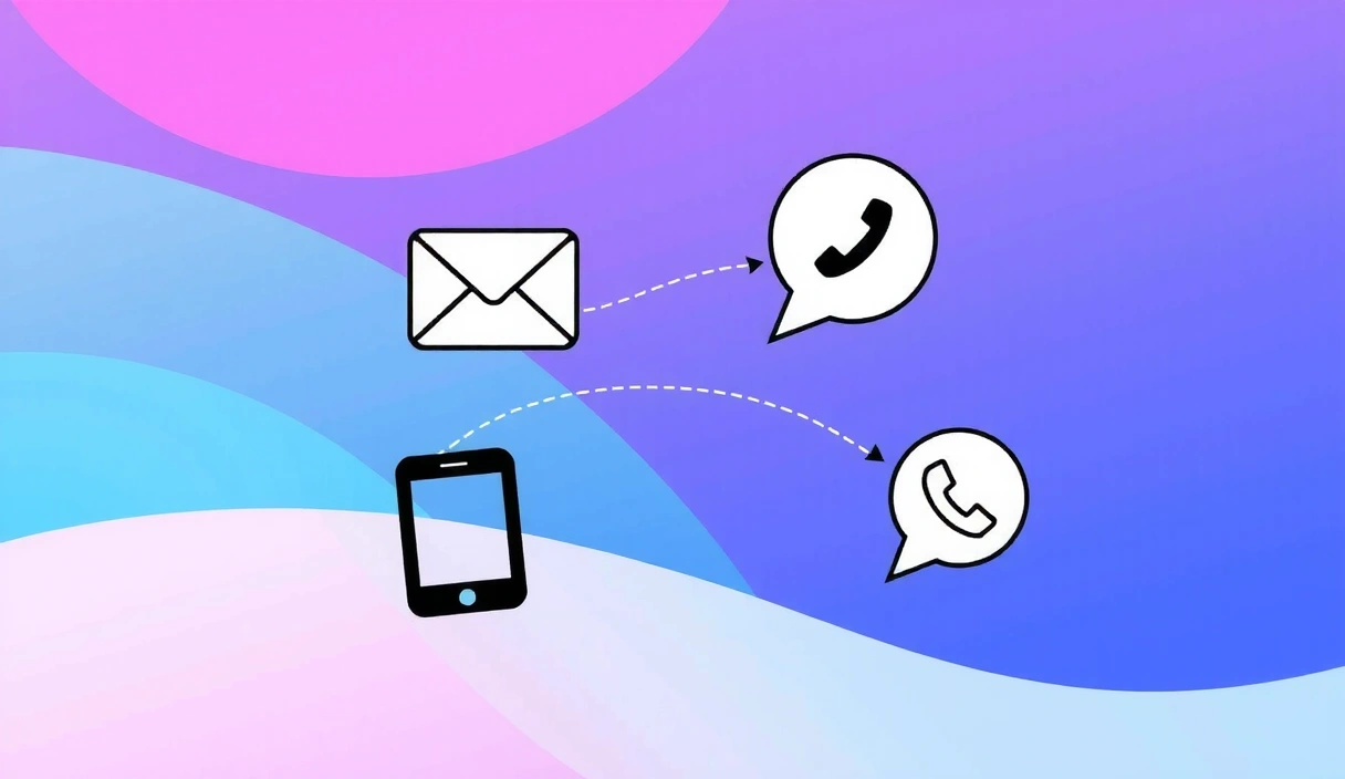 Modern communication icons, speech bubbles, email, phone, clean background