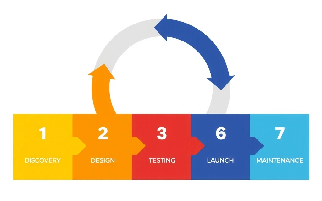 Diagramă simplificată a unui proces de lucru pas cu pas, cu feedback loop
